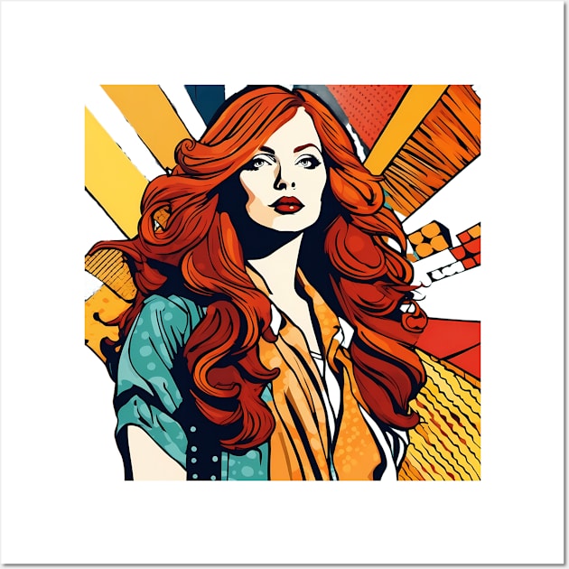 Auburn Pop Art, Radiant Beauty Unleashed Wall Art by trubble